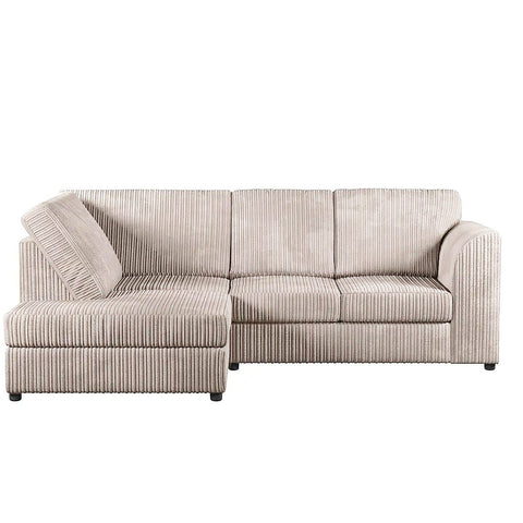 Blake Full Back Cream Jumbo Cord Corner Sofa - Right and Left Arm - Available in Other Colours