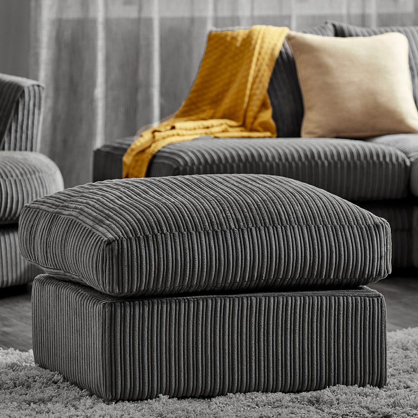 Blake Full Back Coffee Jumbo Cord Corner Sofa - Right and Left Arm - Available in Other Colours