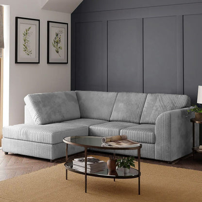 Blake Full Back Coffee Jumbo Cord Corner Sofa - Right and Left Arm - Available in Other Colours