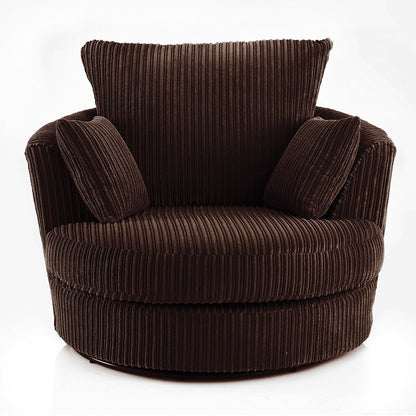 Blake Full Back Chocolate Jumbo Cord Corner Sofa - Left and Right Arm - Available in Other Colours
