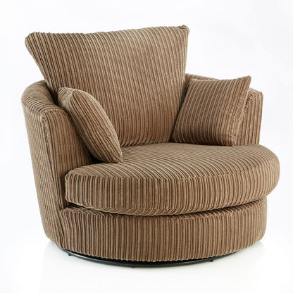 Blake Full Back Chocolate Jumbo Cord Corner Sofa - Left and Right Arm - Available in Other Colours