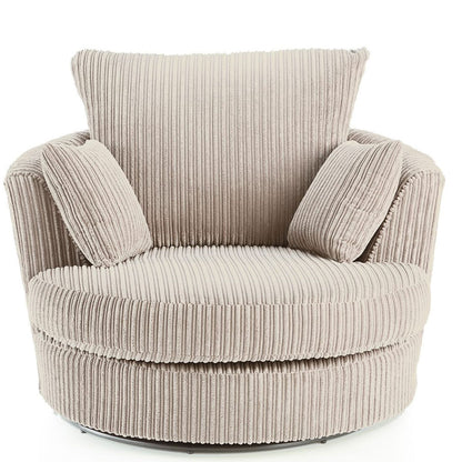 Blake Full Back Cream Jumbo Cord Corner Sofa - Right and Left Arm - Available in Other Colours
