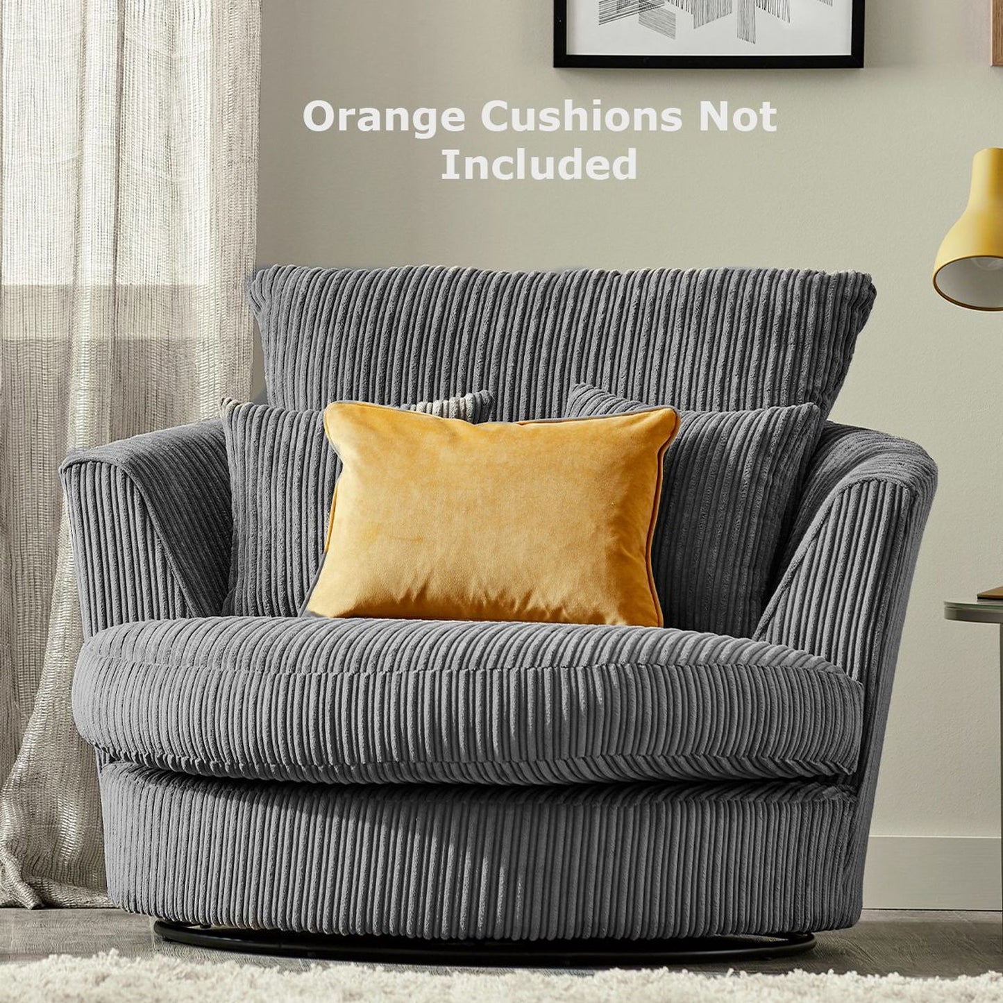 Blake Full Back Cream Jumbo Cord Corner Sofa - Right and Left Arm - Available in Other Colours