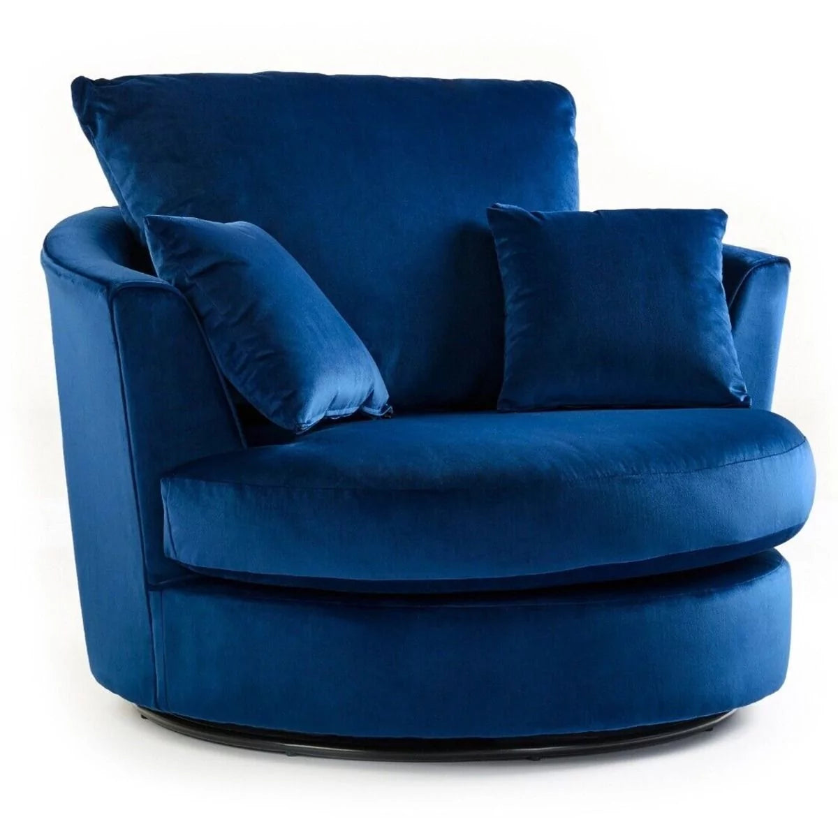 Sorretto Blue Velvet Fabric Corner Sofa - Left and Right Arm