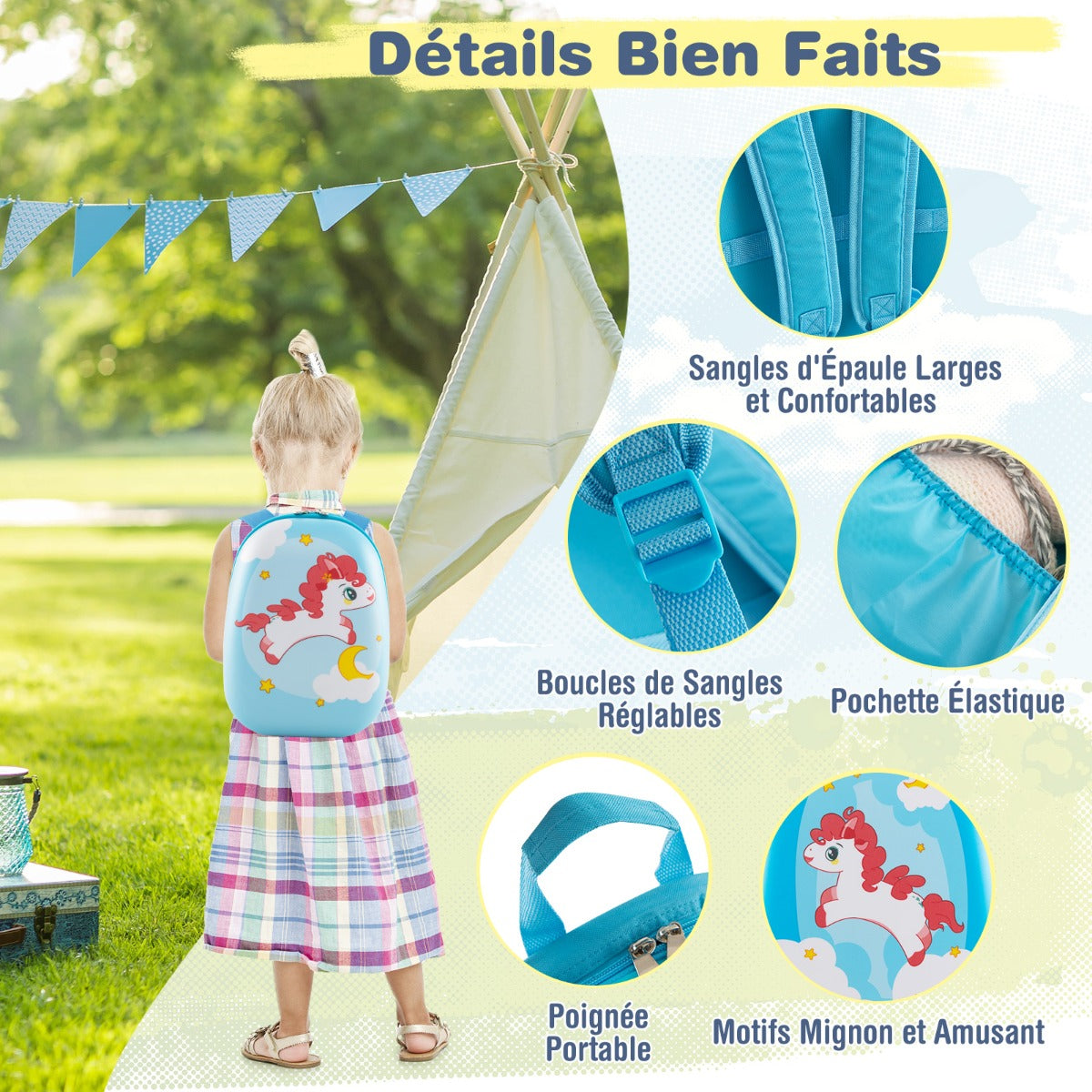 2 Pieces Kids Luggage Set with Wheels and Height Adjustable Handle-Orange