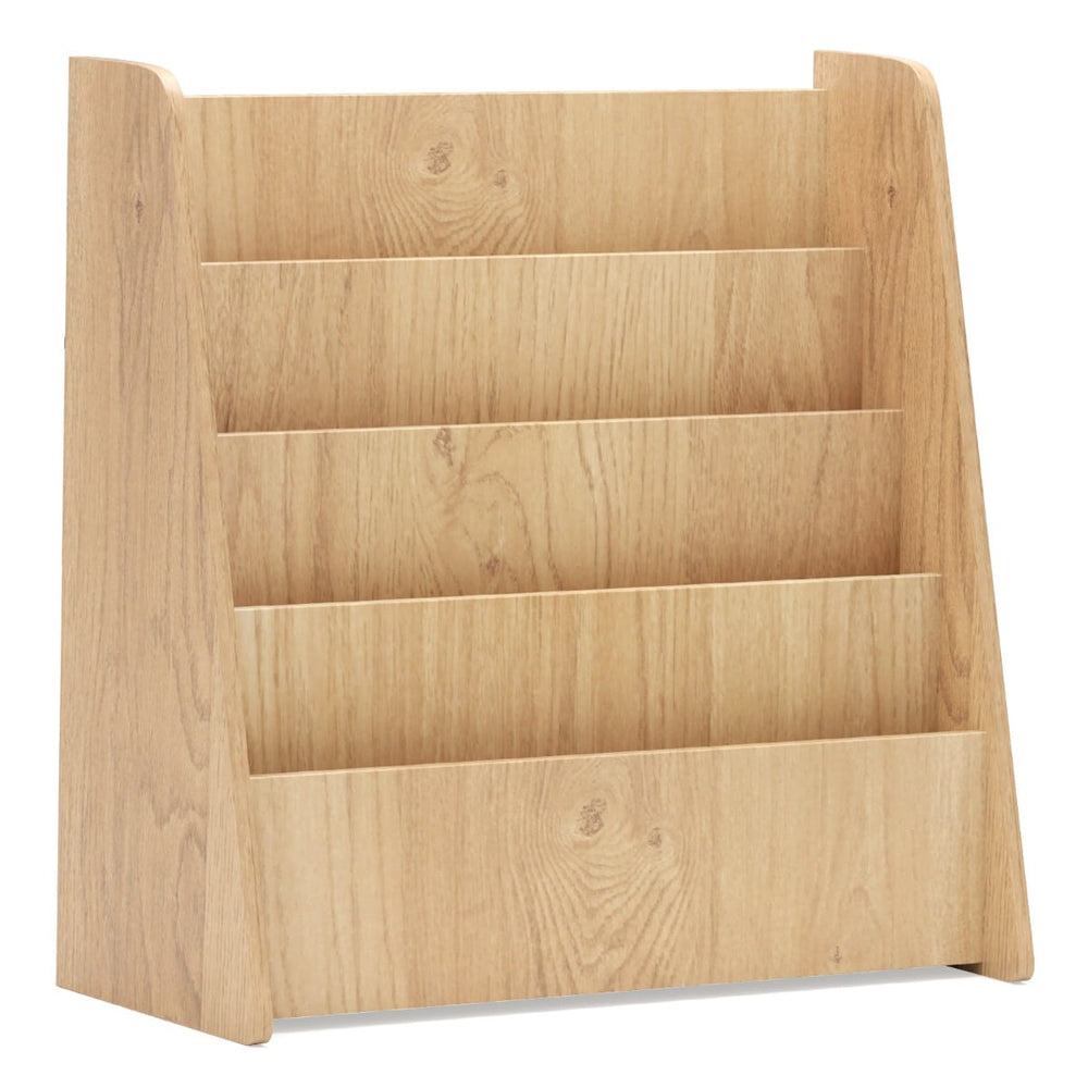 4-Tier Kids Bookshelf with Deep Compartments for Kids Bedroom-Natural