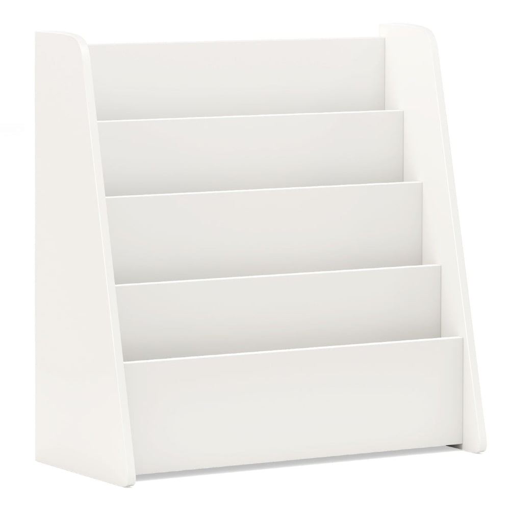 4-Tier Kids Bookshelf with Deep Compartments for Kids Bedroom-White