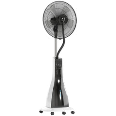HOMCOM Pedestal Fan with Water Mist Spray, Spray Misting Fan with 75Â° Oscillation, Remote Control, Tilt Head, 3 Speeds, 3 Modes, 3 Mist, 3L Water Tank, Wheels, for Home, 125 cm
