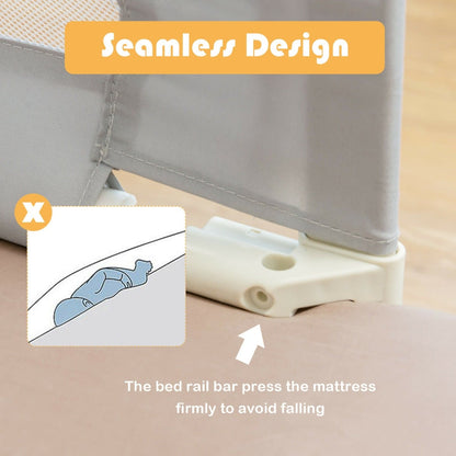 142/175CM Toddler Infant Security Guardrail with Double Lock-Size 2