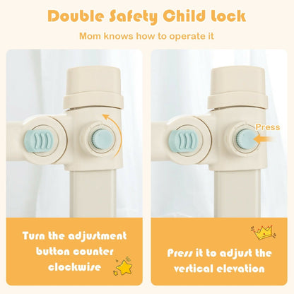 142/175CM Toddler Infant Security Guardrail with Double Lock-Size 2