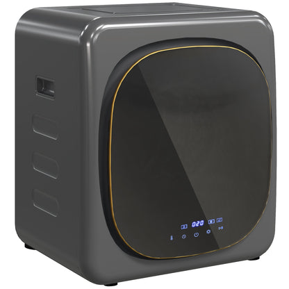 HOMCOM 4kg Vented Tumble Dryer with Deodorize, Smart Mode, 800W Compact Tumble Dryer with Stainless Steel Tub, Front Load, for Flat, Home, RVs, Grey