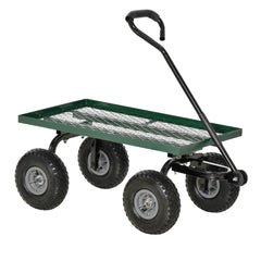 Outsunny Garden Trolley Cart, Heavy Duty Garden Cart with Metal Frame, 10