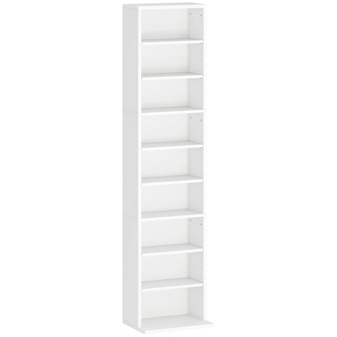 HOMCOM 260 Narrow CD Storage Unit - White