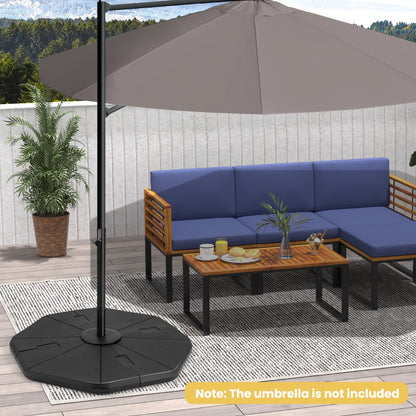 4-Piece Fillable Umbrella Base Stand for Garden Yard Poolside