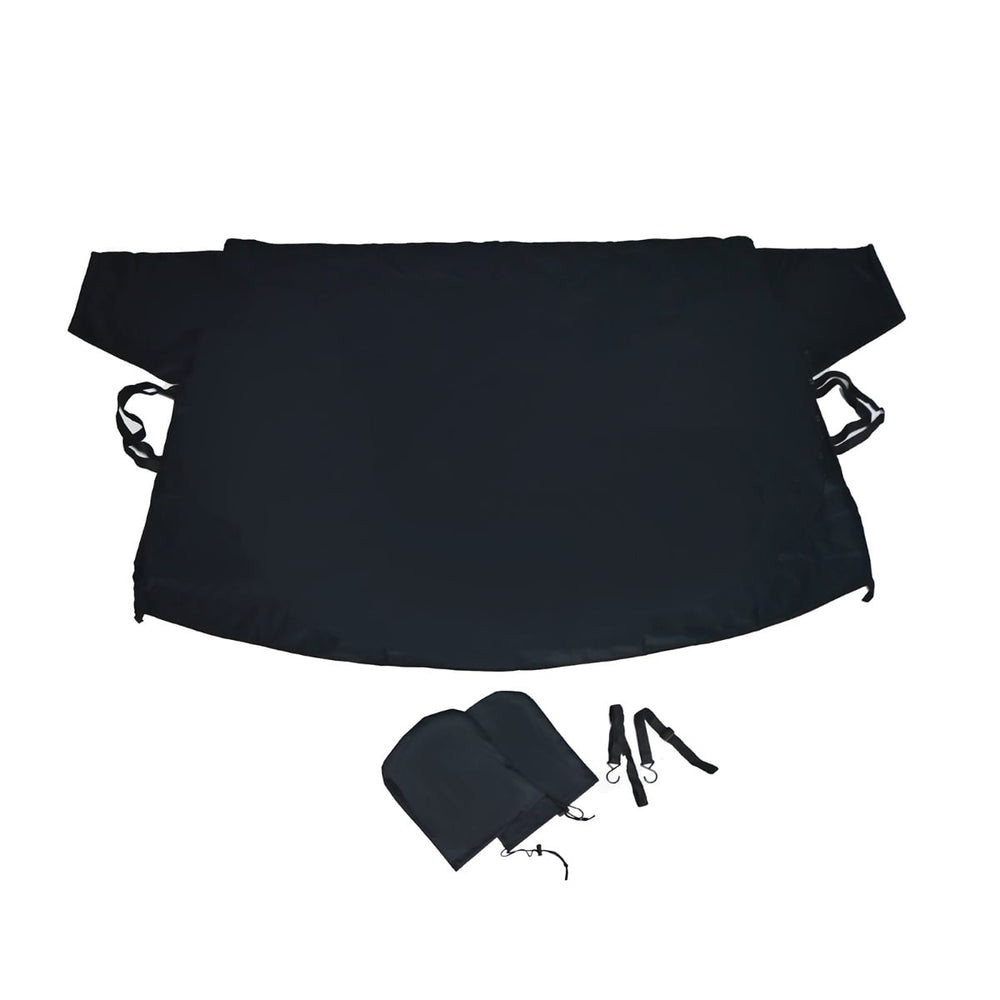 Car Front and Rear Windshield Cover 600D Oxford Automotive Window Protector-Black
