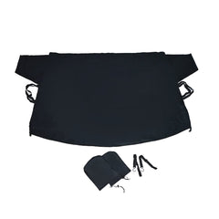Car Front and Rear Windshield Cover 600D Oxford Automotive Window Protector-Black