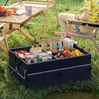 Car Trunk Organizer 48L Collapsible Cargo Storage Box-Black