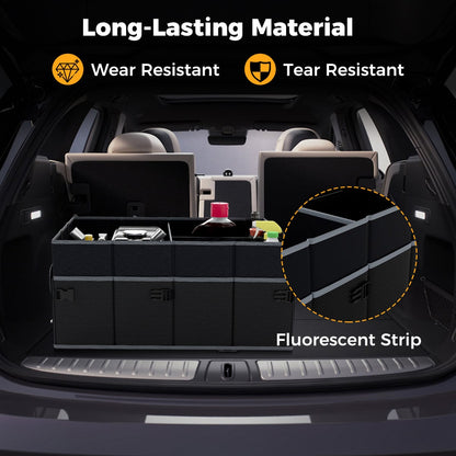 Car Trunk Organizer 48L Collapsible Cargo Storage Box-Black