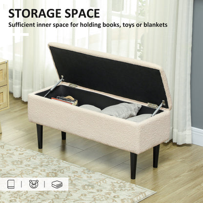 مسند قدم من الصوف المحشو من هومكوم بسعة 47 لترًا - كريمي