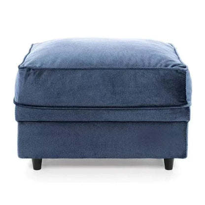 Chic Velvet Footstool - Dark Blue