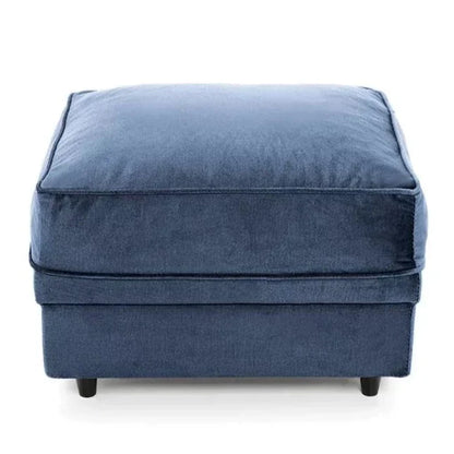 Chic Velvet Footstool - Dark Blue