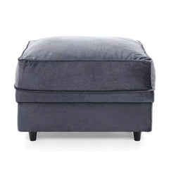 Chic Velvet Footstool - Dark Grey