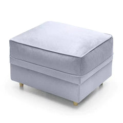 Chic Velvet Footstool - Silver