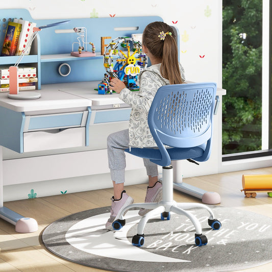 Ergonomic Children Study Chair with Adjustable Height-Blue