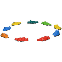 ZONEKIZ 9PCs Kids Stepping Stones, Crocodile-Designed Sensory Toys, with Anti-Slip Edge Balance River Stones