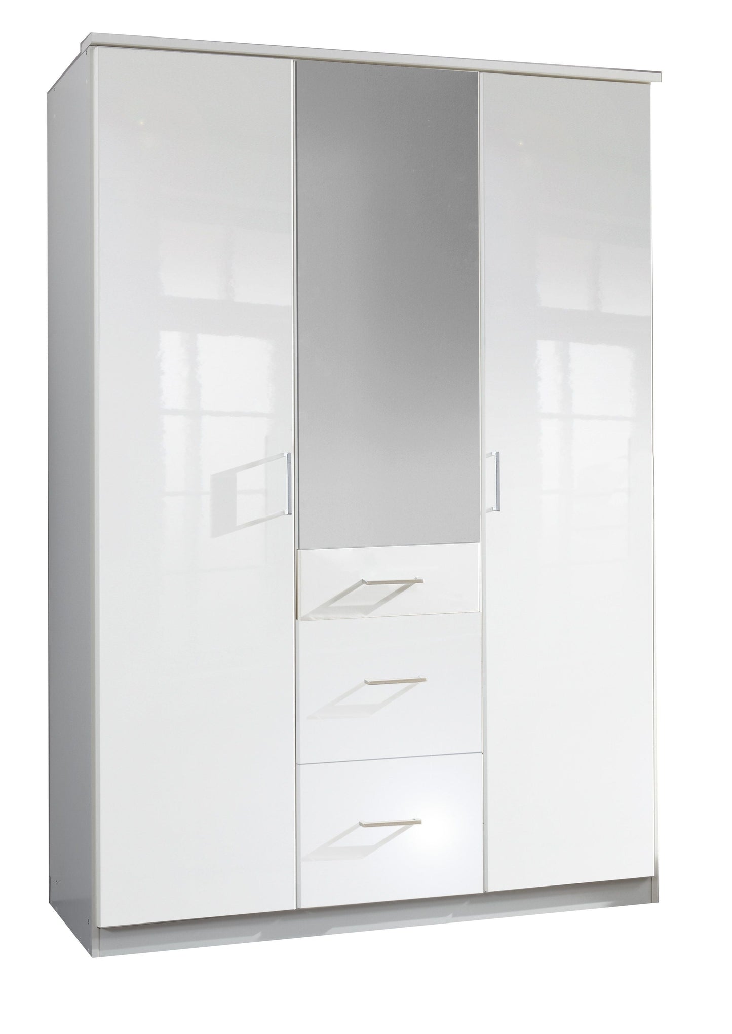 CALLISTO 3 Door Wardrobe White 135cm