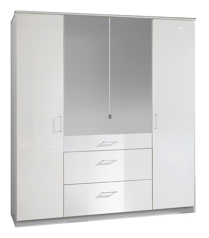 CALLISTO 4 Door Wardrobe White 180cm