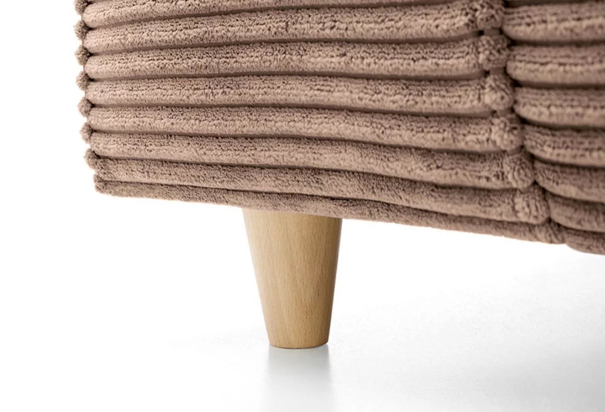 Jasmine Jumbo Cord Corner Sofa - Rigth Arm Brown