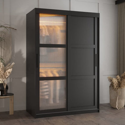 Flutes III Sliding Door Wardrobe 120cm