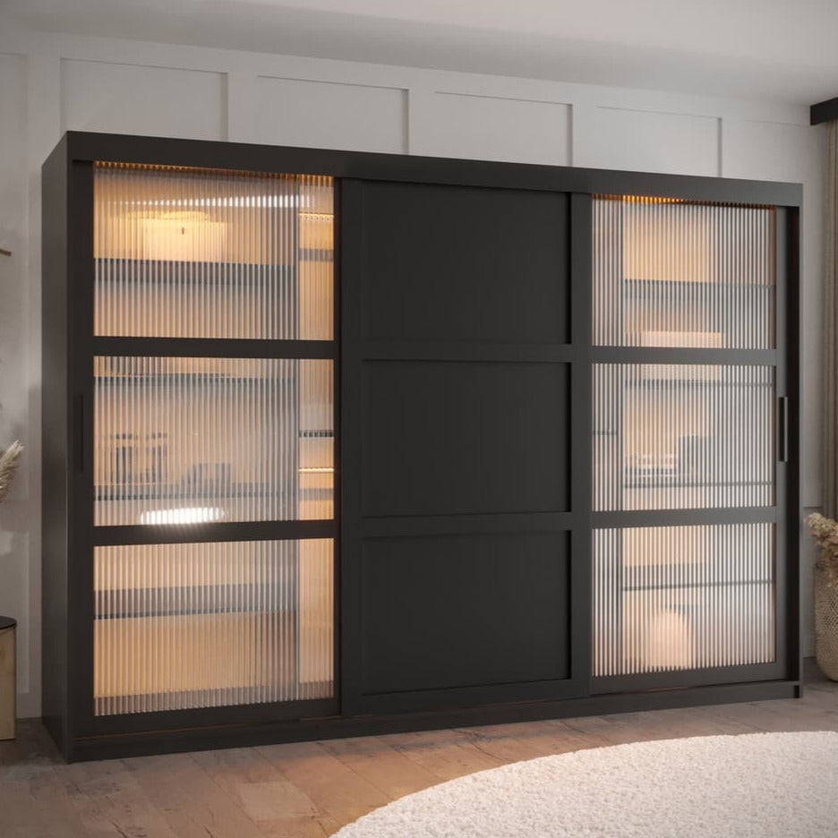 Flutes III Sliding Door Wardrobe 250cm