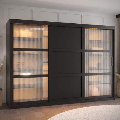 Flutes III Sliding Door Wardrobe 250cm