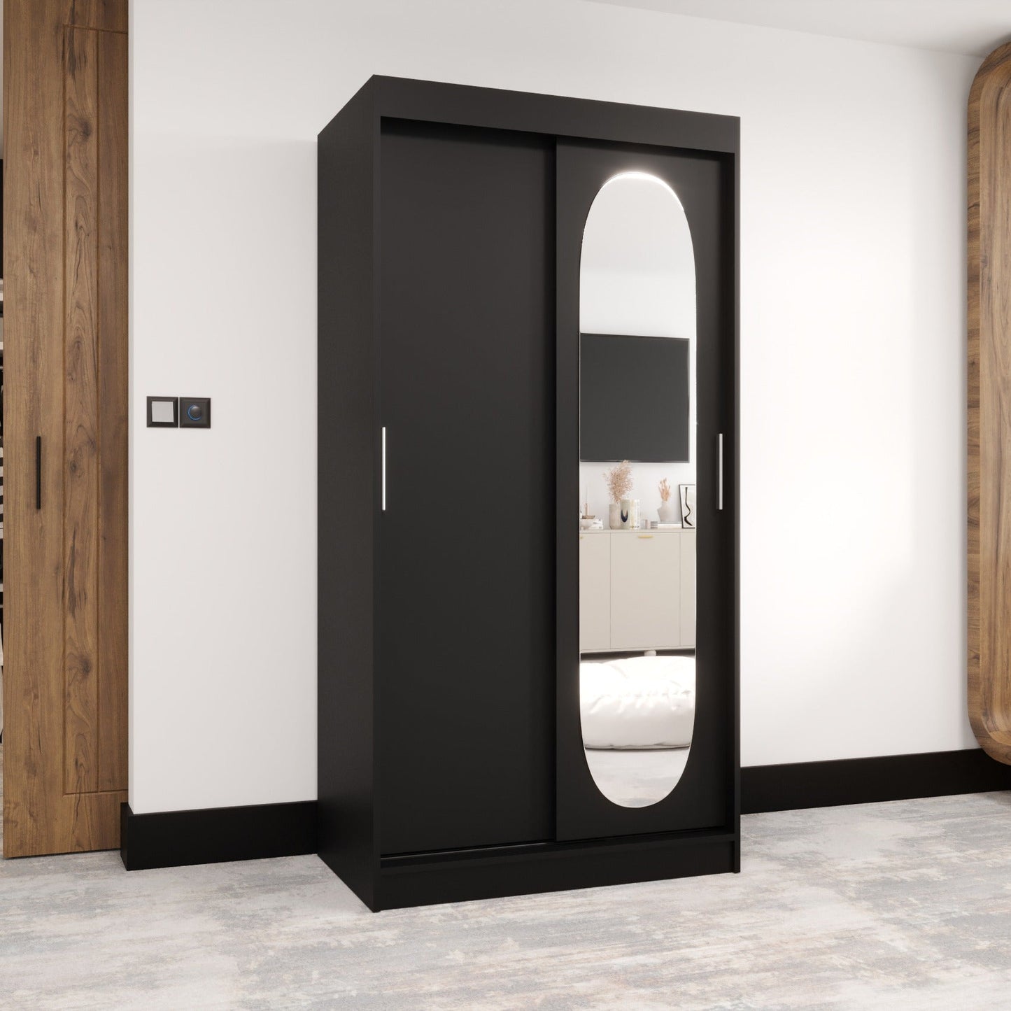 Royal Sliding Door Wardrobe 100cm