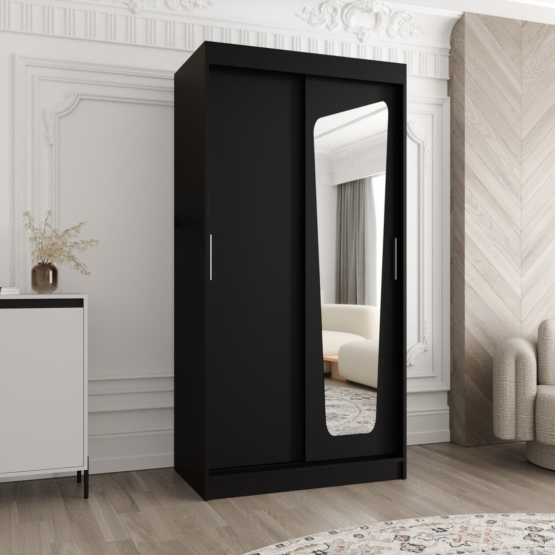 Moka Sliding Door Wardrobe 100cm