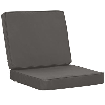 Outsunny 2-Piece Garden Seat and Back Cushion Set, Replacement Cushions for Outdoor Furniture with Seat Cushion and Back Cushion, Dark Grey