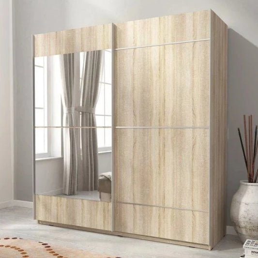 Micah 04 Sliding Door Wardrobe 200cm - Oak Sonoma