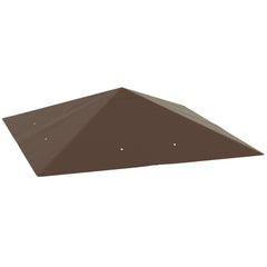 Outsunny 3 x 3(m) Gazebo Canopy Replacement Cover, Garden Gazebo Roof Replacement with Drain Holes, Water-resistant Plastic Coating, 370g/√£≈Ω¬°, UPF30+, TOP COVER ONLY, Brown