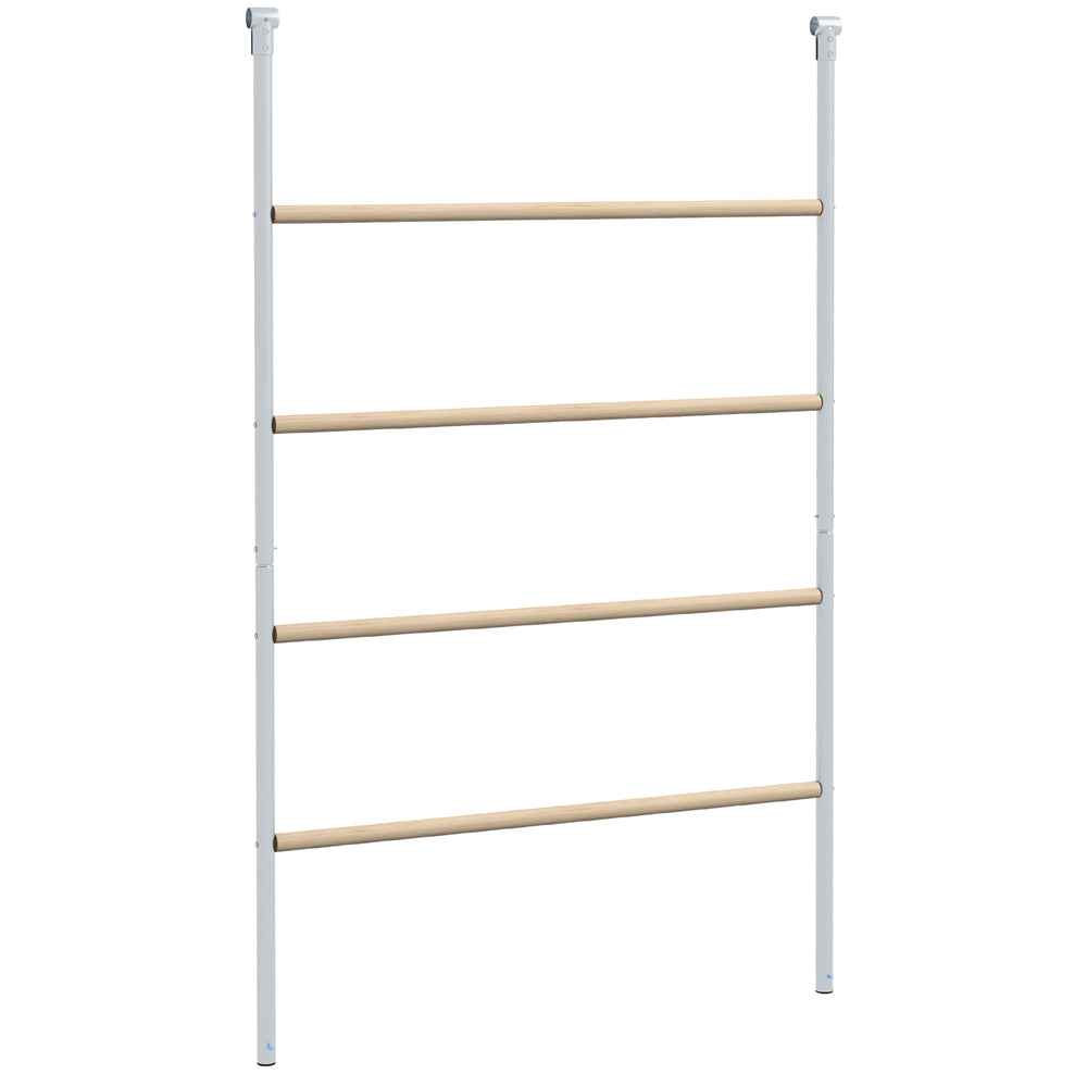 PawHut Chicken Perch for Coop, Wooden and Galvanised Steel Roosting Bar Jungle Gym, Chicken Roosting Ladder for Backyard Farm