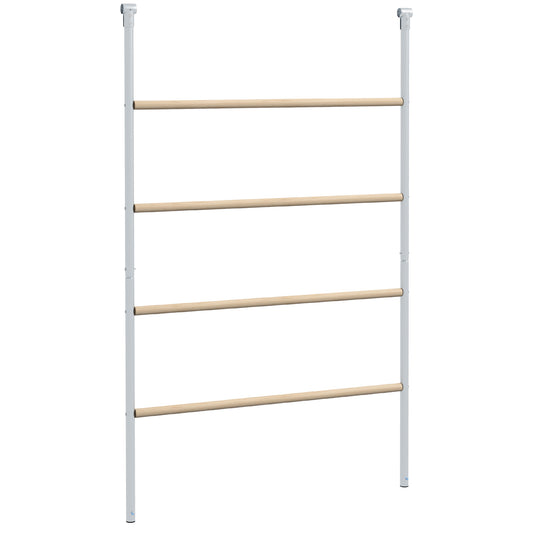 PawHut Chicken Perch for Coop, Wooden and Galvanised Steel Roosting Bar Jungle Gym, Chicken Roosting Ladder for Backyard Farm