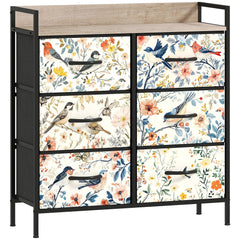 HOMCOM 6-Drawer Chest of Drawers - White