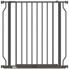 PawHut Extra Wide Dog Gate, with Door Pressure, for Doorways, Hallways, Staircases - Black