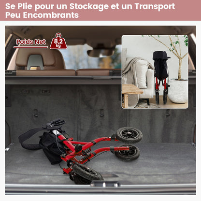 Foldable Rolling Walker with Seat-Red