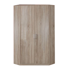 Corner Wardrobe - OKHRA 2 Door Wardrobe Oak 95cm