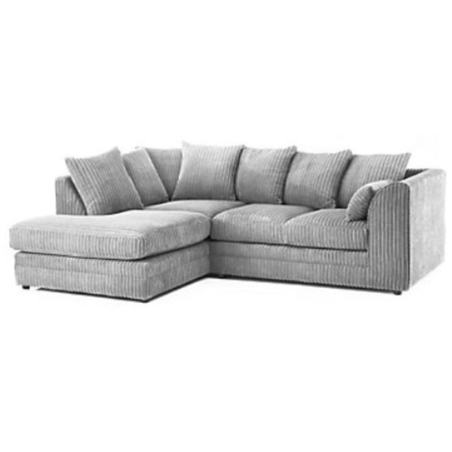 Daniel Jumbo Cord 4 Seater Corner Sofa Coffee - Left and Right Arm - Available in Other Colours