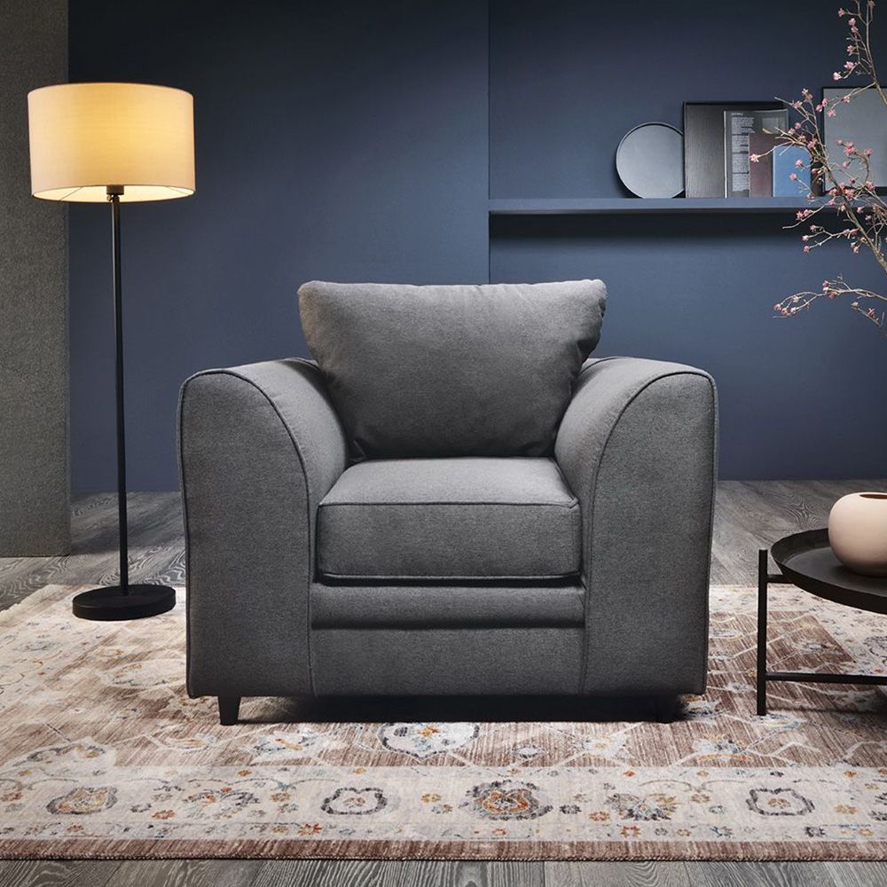 Dorota II Fabric Corner Sofa - Dark Grey