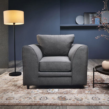 Dorota II Fabric Corner Sofa - Dark Grey