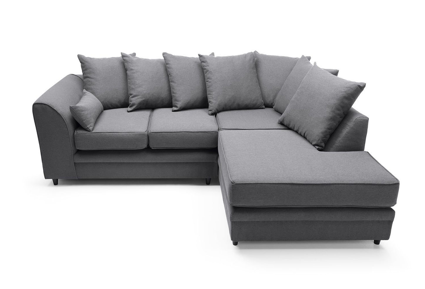 Dorota II Fabric Corner Sofa - Dark Grey